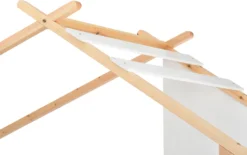 Merax Kinderbett Etagenbett 90x200cm Mit Leiter, Rausfallschutz Und Dachform, Hochbett 2 Einzelbetten Stockbett Aus Kiefernholz, Weiß Und Natur -Barbie Store 60bd9dfa70985751b6141530a05b72d7