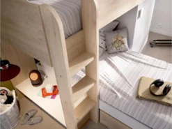 Etagenbett Mit Stauraum Modulierbar - 2 X 90 X 190 Cm - Eichefarben & Weiß - RICARDO -Barbie Store 610ce64fe7c7391ce30af48750759d8a