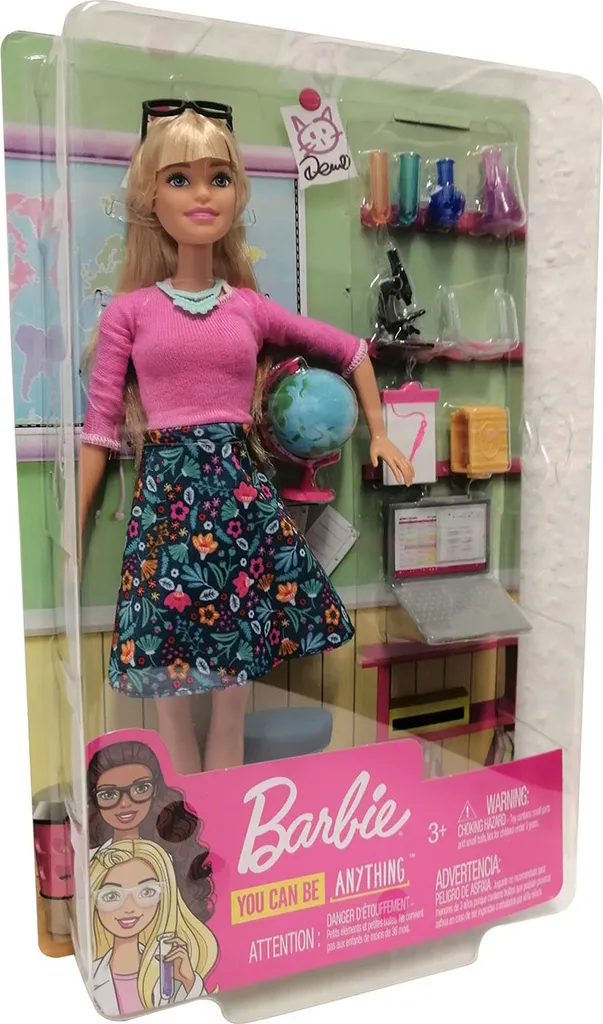 Mattel Barbie GJC23 Lehrerin Puppe Blond Mit Schulaccessoires Und Globus 3 Mattel Barbie GJC23 Lehrerin Puppe Blond Mit Schulaccessoires Und Globus
