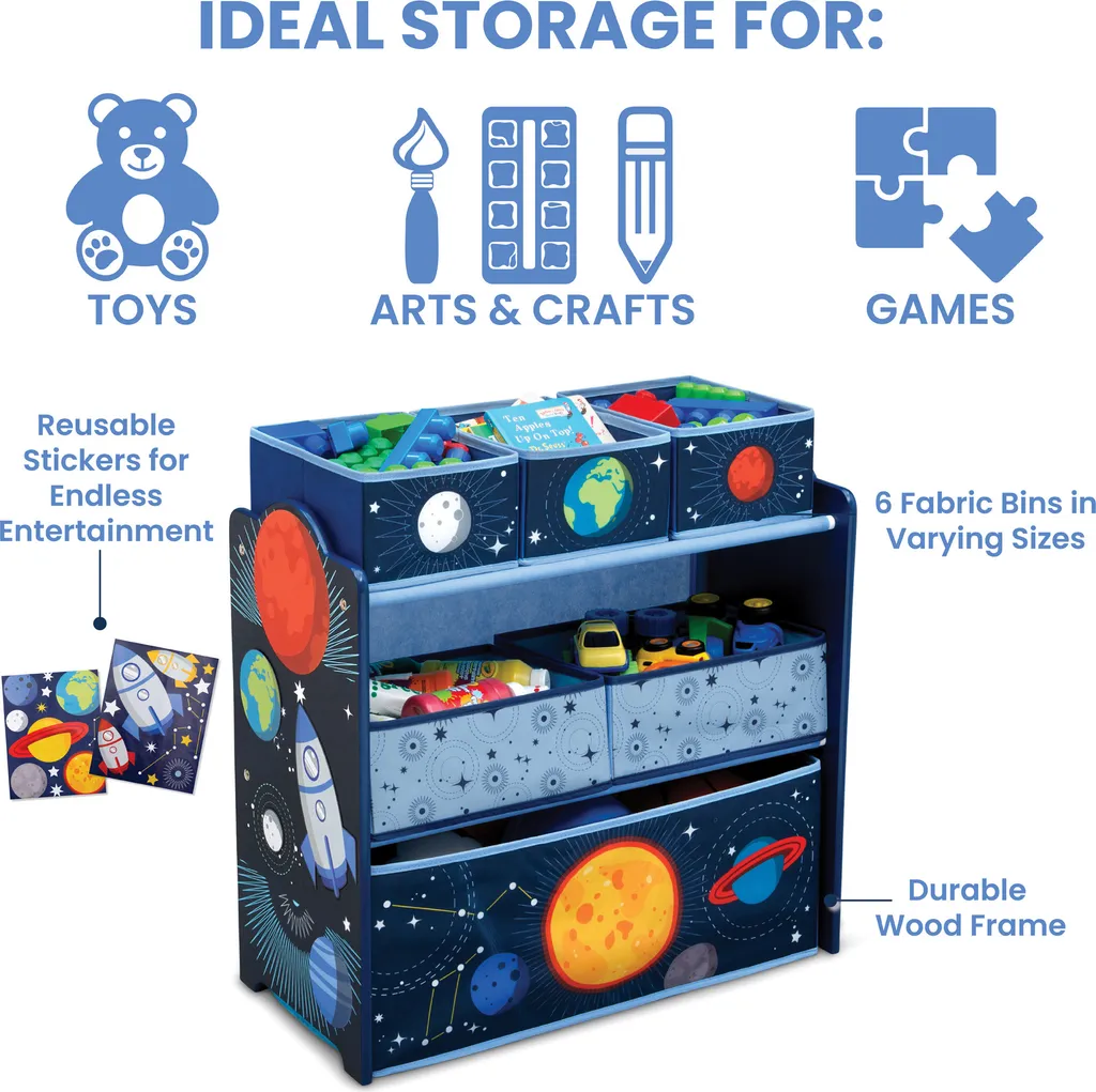 Delta Children Kinderzimmer Abentuer-Spielzeugschrank Mit Nylonfächern 6 Delta Children Kinderzimmer Abentuer-Spielzeugschrank Mit Nylonfächern – Bild 4