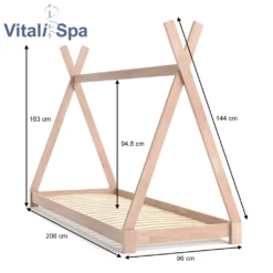 VitaliSpa Kinderbett Tipi Natur 208 X 163 X 96 Cm Massivholz -Barbie Store 638dd137a732734399d81898ee489f14