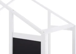 Merax Kinderbett Adele 90x200cm Hausbett Mit Tafel Und 2 Schubladen, Zaun Und Lattenrost, Spielbett Bett Kinderhaus Aus Massivholz, Weiß -Barbie Store 649a6ed1a2dd5f2b95ea816c80835621