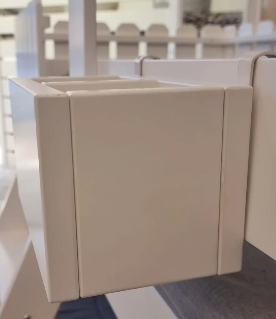 Doppel-Ablage-Boxen Hängeboxen Für Hochbetten, Weiss 5 Doppel-Ablage-Boxen Hängeboxen Für Hochbetten, Weiss – Bild 3