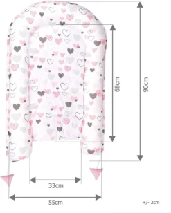 PIMKO Babynest 2seitig Minky Babynestchen Für Baby Kuschelnest Babykokon Für Säuglinge Und Neugeborene Babykissen Für Zuhause 55 X 90 Cm - ROSA Herzen 8 PIMKO Babynest 2seitig Minky Babynestchen Für Baby Kuschelnest Babykokon Für Säuglinge Und Neugeborene Babykissen Für Zuhause 55 X 90 Cm - ROSA Herzen -Barbie Store 6542d169affbaddb31f4b917c918e753