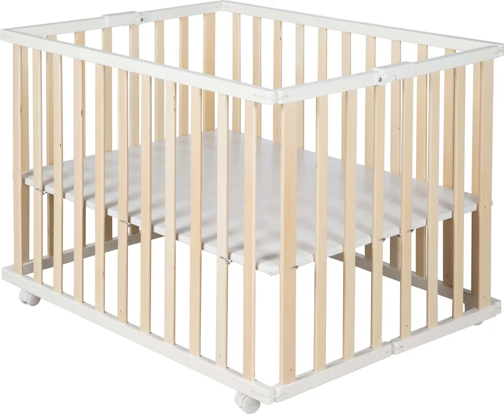 Roba Laufgitter Klappbar, Bicolor, 75x100 Cm, Platzsparendes Spielgitter Inkl. Rollen, Holz 3 Roba Laufgitter Klappbar, Bicolor, 75x100 Cm, Platzsparendes Spielgitter Inkl. Rollen, Holz