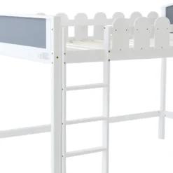 Merax Kinderbett 120 X 200/90 X 200 Cm Etagenbett Hochbett Mit Lattenrost, Spielbett Massiv Stock Kiefernbett Bett, Weiß -Barbie Store 67e2b56b84777b4dbaadd30f1e47f7f0