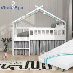 VitaliSpa Hausbett + Matratze Adis Weiß 168x158 Cm Massivholz -Barbie Store 6852c3dc6c29af200f112d0a1789b0af