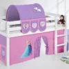 Hochbett JELLE In Weiss Mit Lila FROZEN / Eiskönigin / Anna & Elsa Vorhang. Kinderbett & Spielbett Von LILOKIDS -Barbie Store 6d86fedb016c99ab3110900de981915d