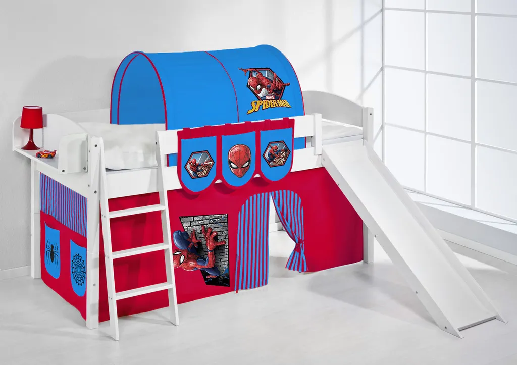Spielbett IDA Spiderman - Systembett LILOKIDS Mit Rutsche - Weiß 3 Spielbett IDA Spiderman - Systembett LILOKIDS Mit Rutsche - Weiß