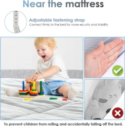 Lospitch Bettgitter 180*80 Cm Bettschutzgitter Kinderbettgitter Für Kinder Babybettgitter Höhenverstellbar Klappbar Passend Für Kinderbetten, Elternbetten Anti-Fall Für Baby Kinder - Grau Schutzgitter-Zubehör -Barbie Store 71eeef63a72986a7ef8b6016d7cf0ad9