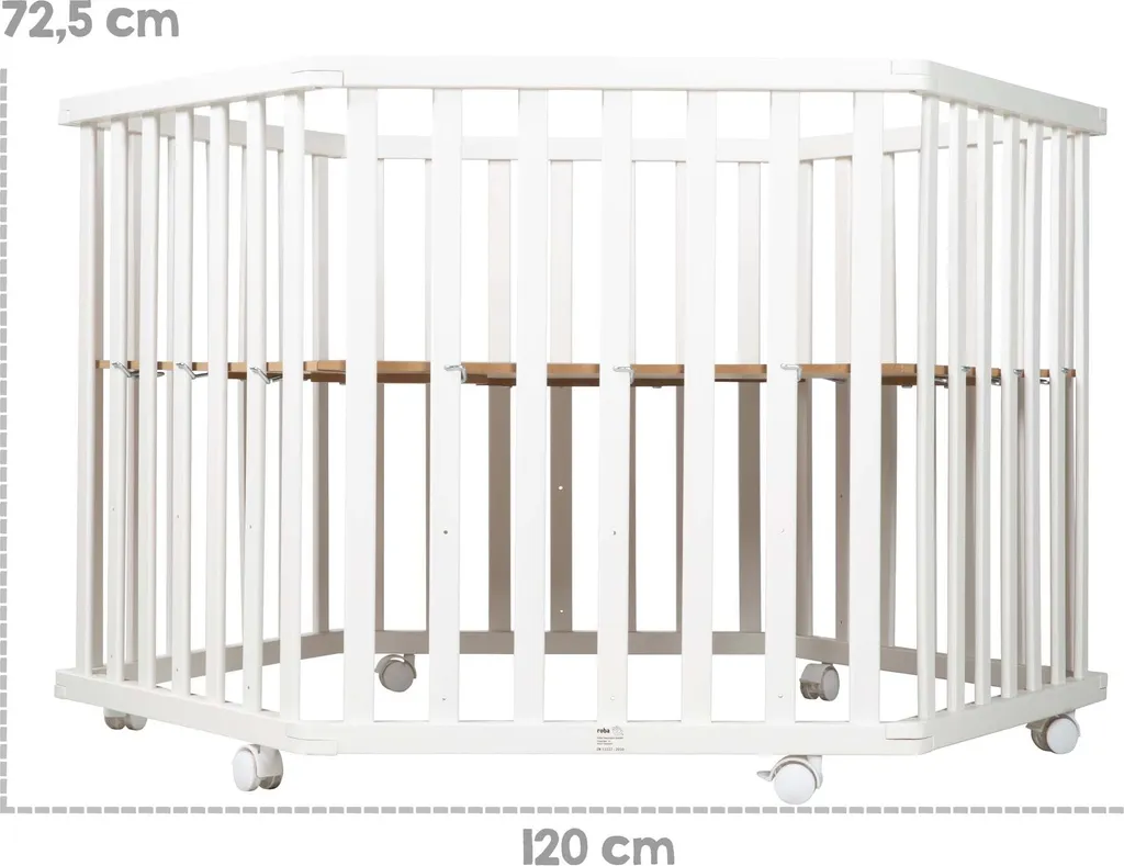 Roba Laufgitter 'Sternenzauber', 6-eckig, Verstellbar, Inkl. Schutzeinlage Und Bremsrollen, Taupe 5 Roba Laufgitter 'Sternenzauber', 6-eckig, Verstellbar, Inkl. Schutzeinlage Und Bremsrollen, Taupe – Bild 3