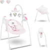 Lionelo Robin Baby Wippe Babyschaukel Elektrisch Mit Liegefunktion Von 0 Bis 9 Kg Moskitonetz Melodien Spieluhr Rosa