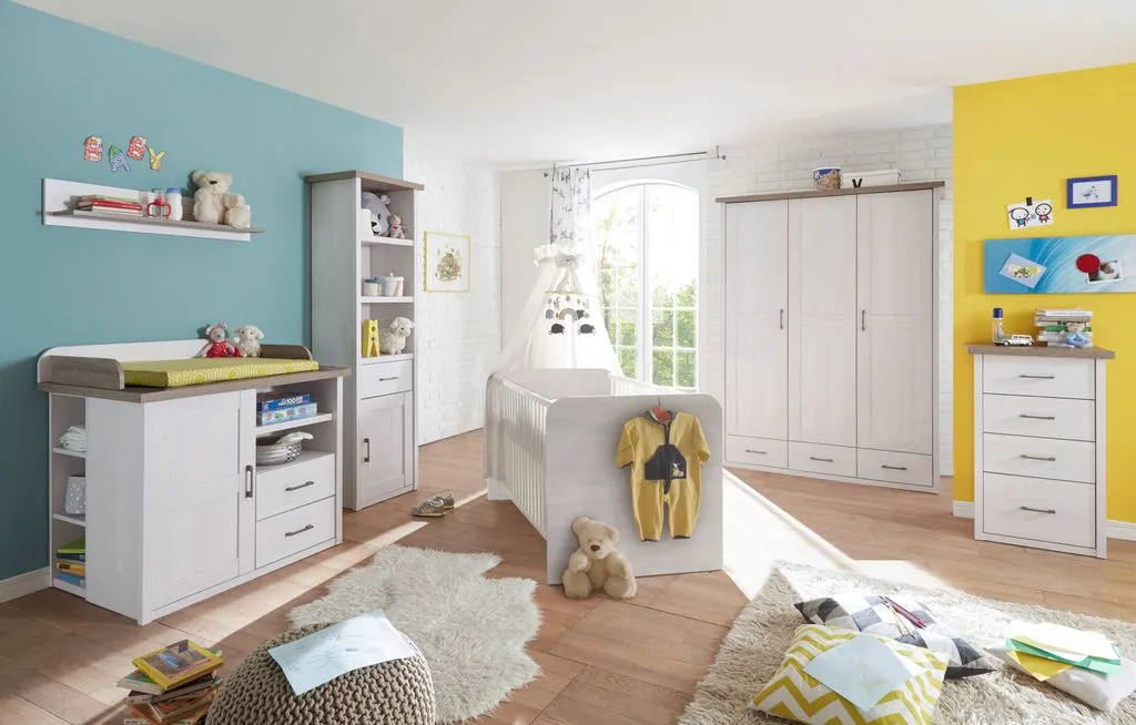 Luca Wickelkommode Inkl. Aufsatz Pinie Weiß / Trüffel 3 Luca Wickelkommode Inkl. Aufsatz Pinie Weiß / Trüffel