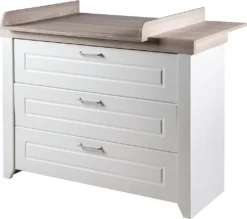 Roba Wickelkommode Mit Wickelansatz 'Felicia' Mit Soft-Close, 3 Schubladen, Wickelhöhe 90 Cm