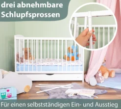 Alcube® Mitwachsendes Babybett 60 X 120 Cm Mit Schublade Gitterbett 120x60 Kiefernholz Zum Kinderbett Umbaubar In Weiß 25 Alcube® Mitwachsendes Babybett 60 X 120 Cm Mit Schublade Gitterbett 120x60 Kiefernholz Zum Kinderbett Umbaubar In Weiß -Barbie Store 7397c170b09c28513745897890905bcd