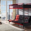 Hochbett Mit Schlafsofa - 90 X 190 Cm - Metall - Rot & Schwarz - MODULO V 1 Hochbett Mit Schlafsofa - 90 X 190 Cm - Metall - Rot & Schwarz - MODULO V -Barbie Store 752bf1ec3c0643c8c3c414fec3fa1d5f