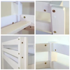 Homestyle4u 1545, Kinder Hochbett Mit Rutsche, Leiter, Vorhang Pink, Massivholz Kiefer Weiß, 90x200 Cm 16 Homestyle4u 1545, Kinder Hochbett Mit Rutsche, Leiter, Vorhang Pink, Massivholz Kiefer Weiß, 90x200 Cm -Barbie Store 77c165d1f63f6e72cc6b73ee564a5fc4