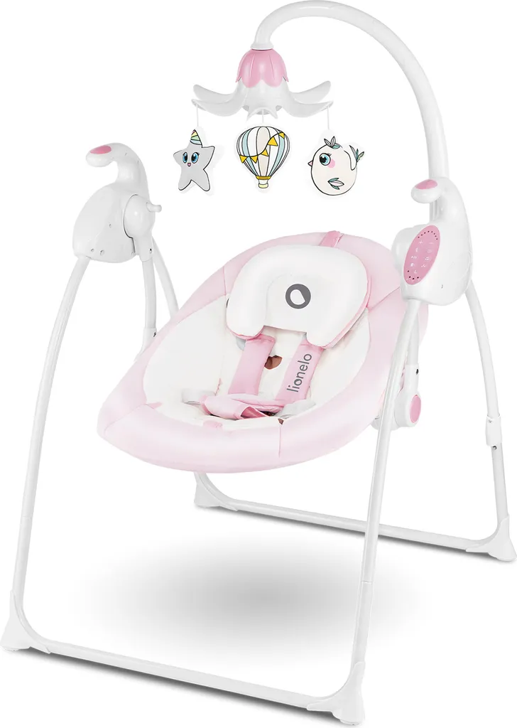 Lionelo Robin Baby Wippe Babyschaukel Elektrisch Mit Liegefunktion Von 0 Bis 9 Kg Moskitonetz Melodien Spieluhr Rosa 5 Lionelo Robin Baby Wippe Babyschaukel Elektrisch Mit Liegefunktion Von 0 Bis 9 Kg Moskitonetz Melodien Spieluhr Rosa – Bild 3