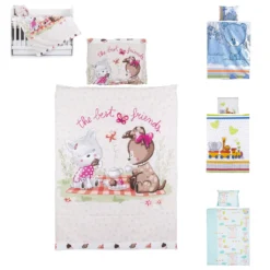 Chipolino 5-teiliges BettwÀsche Set, Decke 95 X 125 Cm Kissen 35 X 45 Cm Rosa