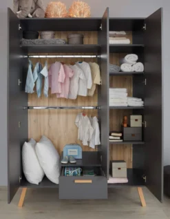 Trendteam Babyzimmer 3-teilige Kombination Mats Grau Melamin -Barbie Store 7b242046dbf82396435ea99fcca51aba