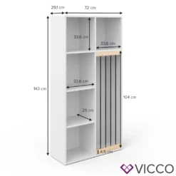 Vicco Kinderregal Marvin Weiß 143 X 72 X 29,1 Cm Holzwerkstoff -Barbie Store 7ba3b750f33f316d906001b6af2e399b