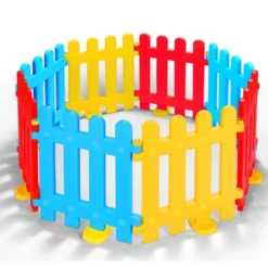 Dolu Fence Kinderzaun 8 Tlg. In + Outdoor Laufgitter Absperrzaun Bällebad