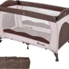 Tectake Kinderreisebett 126x65x80cm Mit Transporttasche - Coffee