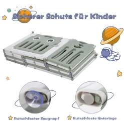 Laufgitter Baby Laufstall 14+2 Panel Schutzgitter Mit Rutsche Schaukel Basketballkorb BB-Sound-Knopf Klappbar Absperrgitter Kunststoff Krabbelgitter Für Kinder -(Grün) -Barbie Store 80bef17dd89d69780188d74a03170904