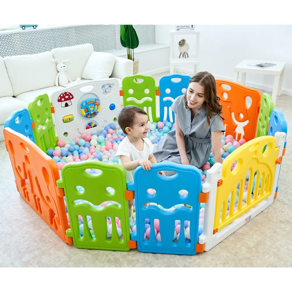 Baby Vivo Laufgitter Aus Kunststoff Mit Tür COLORS XL - Erweiterbar 9 Baby Vivo Laufgitter Aus Kunststoff Mit Tür COLORS XL - Erweiterbar – Bild 7