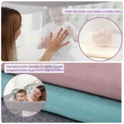 Zehnhase Bettgitter Bettschutzgitter Kinderbettgitter Babybettgitter 200 Cm, Grau, 1 Seite -Barbie Store 82b49f7e3ef90726f3e3a6b0b33066d0