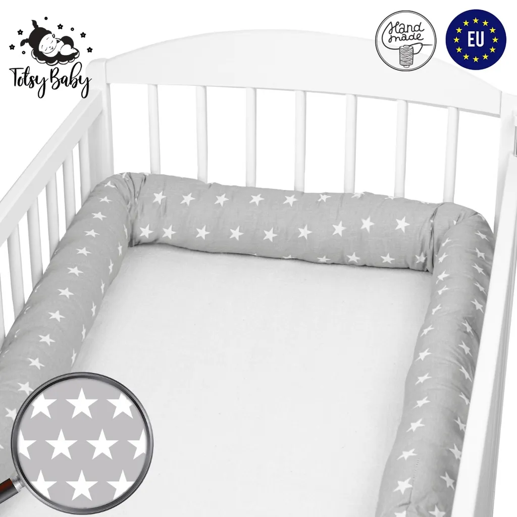 Bettschlange 300 Cm Nestchenschlange Für Baby Bettrolle 3m Bettumrandung Babybettschlange Grau Mit Weißen Sternen 3 Bettschlange 300 Cm Nestchenschlange Für Baby Bettrolle 3m Bettumrandung Babybettschlange Grau Mit Weißen Sternen