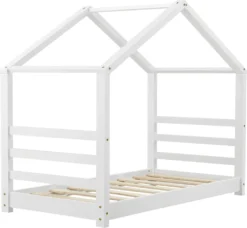 Kinderbett Mit Lattenrost Hausbett Weiß 80x160 Cm Bettenhaus Bett Jugendbett [en.casa] -Barbie Store 84f838b4dd5a5cc5ec4b8a2ebe412fff