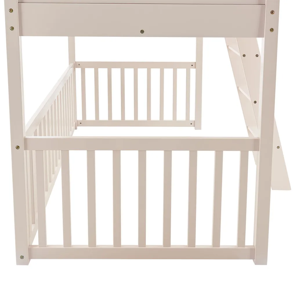 Juskys Kinderbett Farmhaus 90 X 200 Cm Mit Treppe, Dach & Fenster – Hochbett Rosa Für Kinder – Lattenrost Bis 150 Kg – Hausbett Aus Massivholz 20 Juskys Kinderbett Farmhaus 90 X 200 Cm Mit Treppe, Dach & Fenster – Hochbett Rosa Für Kinder – Lattenrost Bis 150 Kg – Hausbett Aus Massivholz – Bild 18