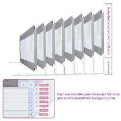 Zehnhase Bettgitter Bettschutzgitter Kinderbettgitter Babybettgitter 200 Cm, Grau, 1 Seite -Barbie Store 85eea0fab6c41e5cfeec1e4c878c9b6b