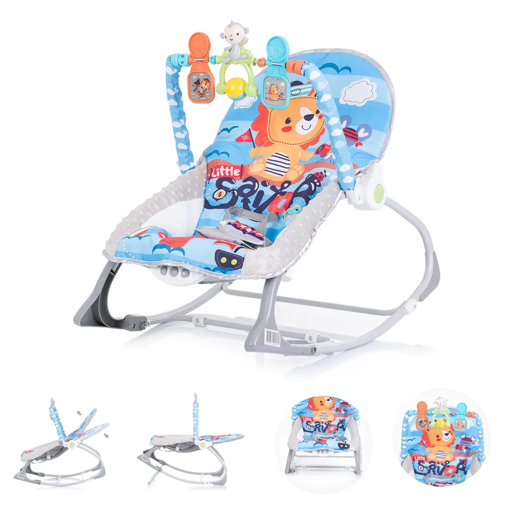 Chipolino Babywippe Baby Spa 2 In 1 Elektrisch Stuhl Schaukelfunktion Spielbogen Blau 4 Chipolino Babywippe Baby Spa 2 In 1 Elektrisch Stuhl Schaukelfunktion Spielbogen Blau – Bild 2