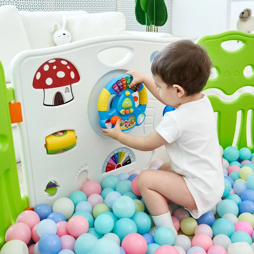 Baby Vivo Laufgitter Aus Kunststoff Mit Tür COLORS XL - Erweiterbar 13 Baby Vivo Laufgitter Aus Kunststoff Mit Tür COLORS XL - Erweiterbar – Bild 11