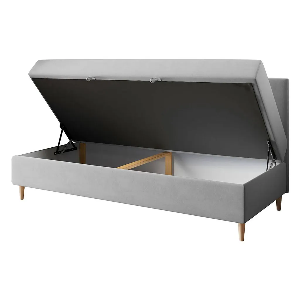 Bett Boxspringbett Mit Matratze Kinderbett Jugendbett Einzelbett - MAJA2 - Türkis 90 X 200 Cm 4 Bett Boxspringbett Mit Matratze Kinderbett Jugendbett Einzelbett - MAJA2 - Türkis 90 X 200 Cm – Bild 2