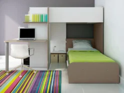 Hochbett 2x 90 X 190 Cm Mit Schreibtisch + Bettboden - Weiß, Naturfarben & Braun - SAMUEL 9 Hochbett 2x 90 X 190 Cm Mit Schreibtisch + Bettboden - Weiß, Naturfarben & Braun - SAMUEL -Barbie Store 8b1f97f4b0d510cc48c4ffbff59ac7e2