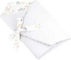 Babynestchen Set Neugeborene - Kuschelnest Baby Nestchen Bett Set 5- Teilig Kokon Babyhörnchen Baumwolle Hellgrau Mit Eulen Und Hasen Motiv -Barbie Store 8d1b9771113aae375488ed7ecb729b1f