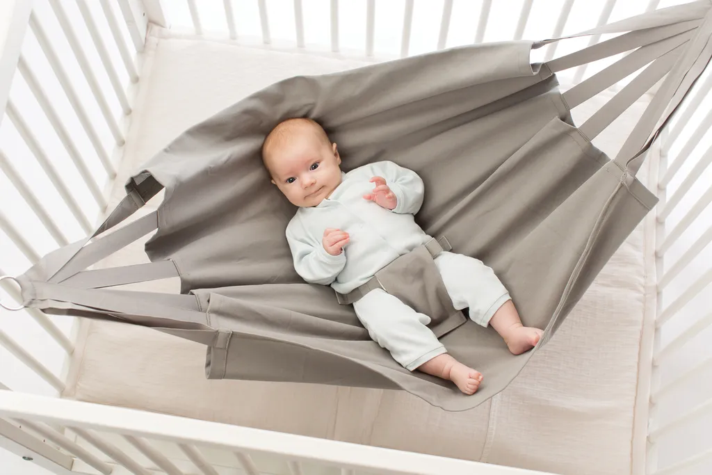 Hoppa Baby Hängematte - Für Babybox - Mauve 4 Hoppa Baby Hängematte - Für Babybox - Mauve – Bild 2