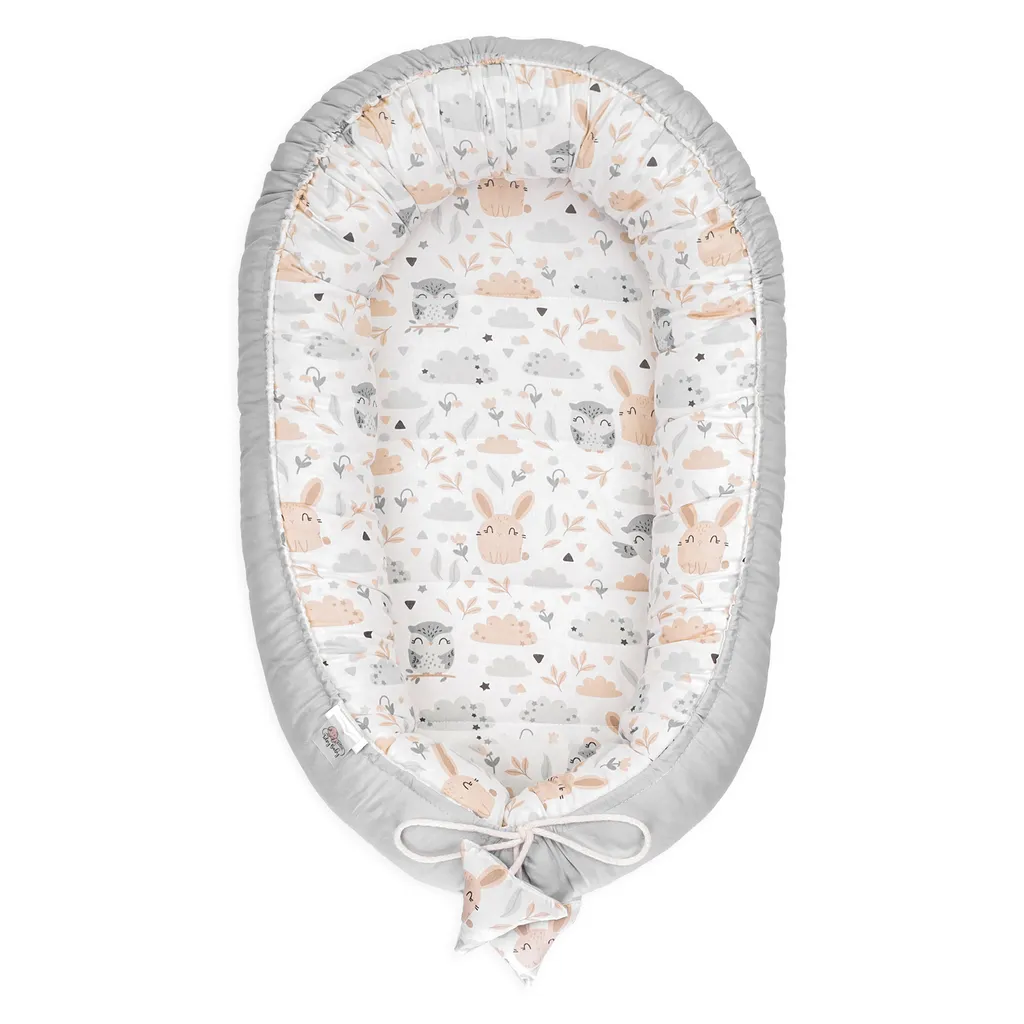 Babynestchen Set Neugeborene 90x50 Cm Baumwolle - Kuschelnest Baby Nestchen 6-teilig Kokon Mit Sinneswürfel Wärmekissen Eule 9 Babynestchen Set Neugeborene 90x50 Cm Baumwolle - Kuschelnest Baby Nestchen 6-teilig Kokon Mit Sinneswürfel Wärmekissen Eule – Bild 7