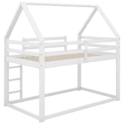 Merax Etagenbett 90x200 Cm Kinderbett Mit Leiter, 2 Einzelbetten Hochbett Für Kinder, Kiefernholzbett, Weiß -Barbie Store 8e661c08936a51e379d54e62089db979