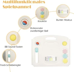 COSTWAY Laufgitter Mit Aufbewahrungstasche, Tür Und Spielzeugboard, Baby Laufstall Faltbar, Absperrgitter Aus Kunststoff, Krabbelgitter, Spielzaun Für Kinder, Schutzgitter (16 Elemente) -Barbie Store 8e7970e6f8e47eec481d15e8970ef366