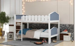 Merax Kinderbett 120 X 200/90 X 200 Cm Etagenbett Hochbett Mit Lattenrost, Spielbett Massiv Stock Kiefernbett Bett, Weiß -Barbie Store 96146f6bf41284b0ca7add2c1f16e1fb