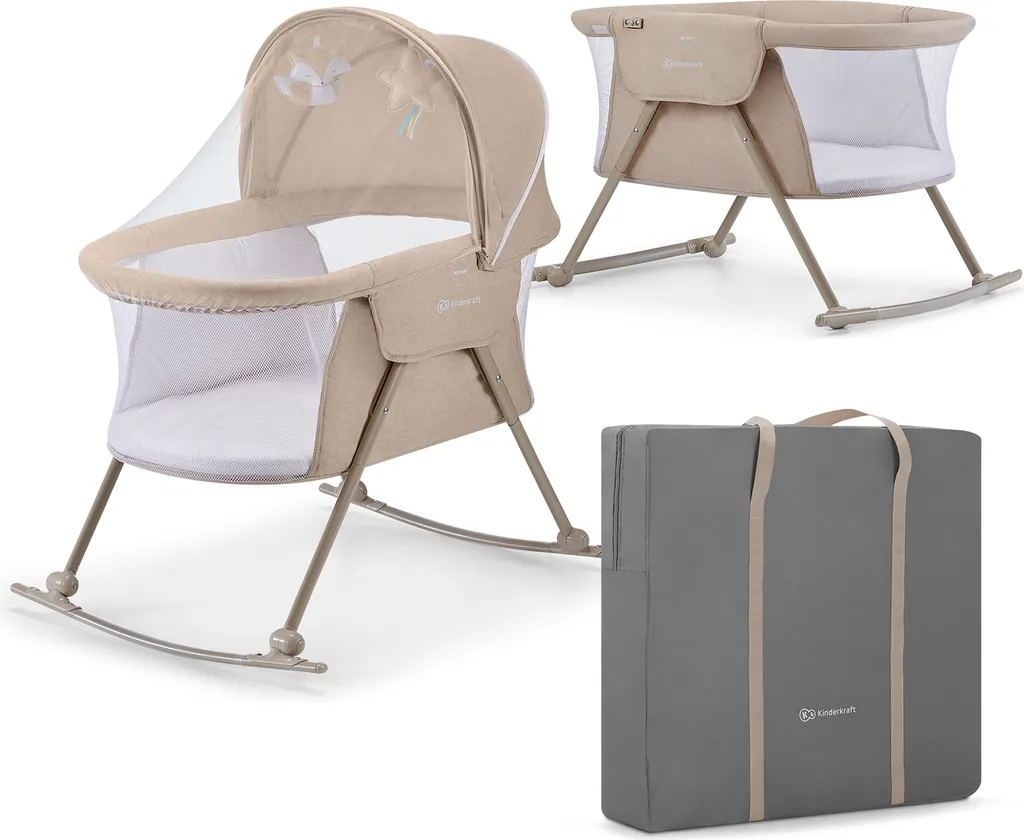 Kinderkraft Baby Cot/cradle LOVI Beige 3 Kinderkraft Baby Cot/cradle LOVI Beige