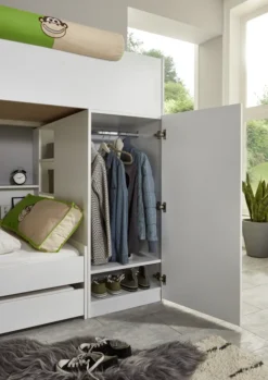 RELITA Etagenbett Sina Mit 2 Liegeflächen á 90 X 200 Cm, Inkl. Bodenplatten Als Auflage Für Die Matratzen, Inkl. Kleiderschrank (ohne Bettschublade) -Barbie Store 97d20925338ec3857de879fcc9bcb30c