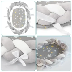 Navaris Baby Nest Für Säuglinge - Bettschlange Geflochten Mit Schlafunterlage - Babynest Mit Bettumrandung Zopf - Nestchen Kopfschutz - Babynest Geflochten 8 Navaris Baby Nest Für Säuglinge - Bettschlange Geflochten Mit Schlafunterlage - Babynest Mit Bettumrandung Zopf - Nestchen Kopfschutz - Babynest Geflochten -Barbie Store 984da2a3a3f0ccef7117fdf65f462e8c