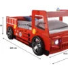 Autobett Löschi Feuerwehr Hochglanz Rot Inklusive LED-Beleuchtung MDF Holz 90*200 Cm Kinderzimmer Junior Spiel Einzel Truck Kinderbett -Barbie Store 986ad4433aec9dcfd2fde5279e113b68