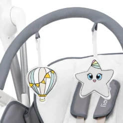 Lionelo Niles 2in1 Hochstuhl Baby Und Baby Wippe Bis 20 Kg Mobile App Steuerung Verstellbare Rückenlehne Und Tablett Grau -Barbie Store 987b9d594224cb2c012ef96d9d75ac05