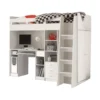 Hochbett Enri 90*200 Cm Weiß Mit Frehtürenschrank Und Schreibtisch Regal Kinderzimmer Spielbett Kinderbett -Barbie Store 99a0be8dad1834a5dd2eba2761036c4f